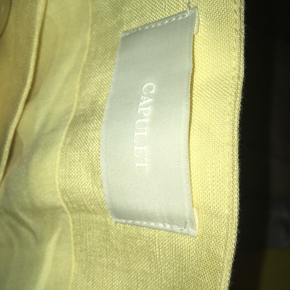 Capulet Avery Mini Skirt Petite Small Lemon Linen - Picture 5 of 5